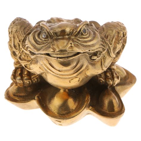 Three Legged Chinese Lucky Money Toad Figurine Frog Statue Feng Shui ...