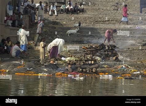 Funeral Pyre Ganges River High Resolution Stock Photography And Images