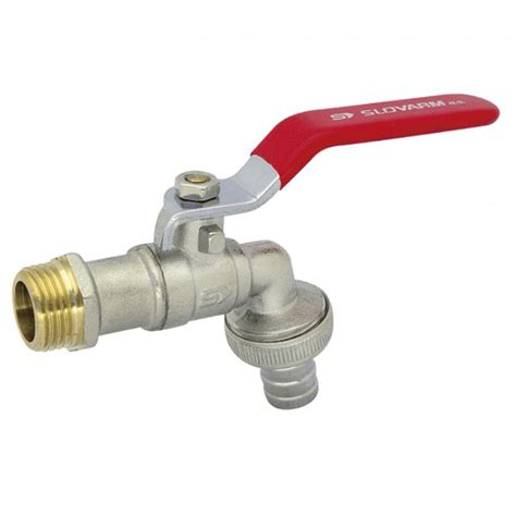 Кран шаровый с носиком, с ручкой и насадкой для шланга, диаметром 15мм ...