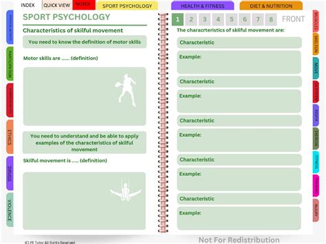 Ocr Gcse Pe Revision Worksheets Sport Psychology Teaching Resources