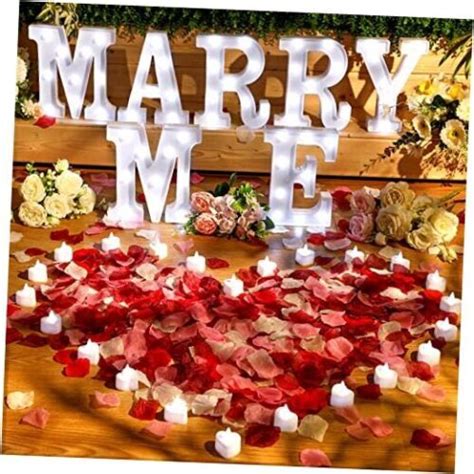 Marry Me Light Up Letters Proposal Decorations Will You Marry Me Sign