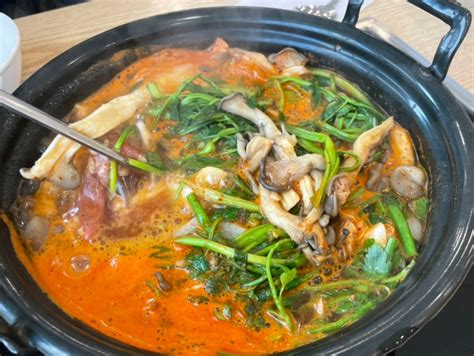 마포역 칼국수 맛집 얼큰한 등촌샤브칼국수 마포점 네이버 블로그