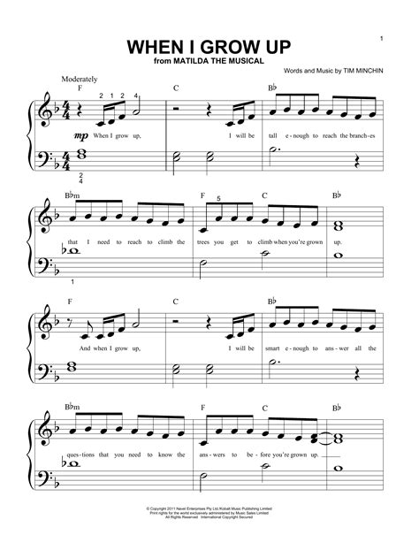 When I Grow Up | Sheet Music Direct