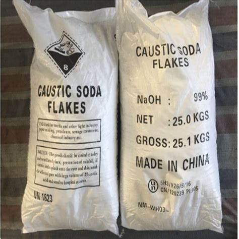 White Solid Chemical Flake Cas Caustic Soda Flakes For Soap