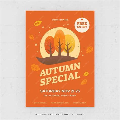 Premium Psd Autumn Fall Special Event Flyer Template In Psd