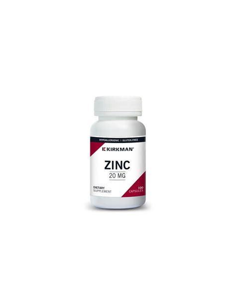 Zinc 20 Mg Capsules Bio Max Series Hypo 100 Capsules Kirkman Labs