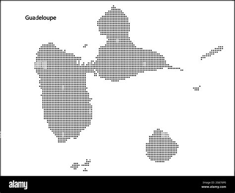 Vector Halftone Dotted Map Of Guadeloupe Country For Your Design