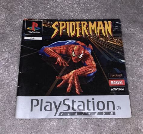 SPIDER-MAN PLATINUM SPIDERMAN Sony PlayStation PS1 Instruction Manual ...