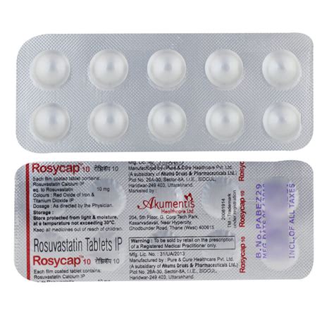 Rosycap 10 Mg Tablet Uses Dosage Side Effects Price Composition