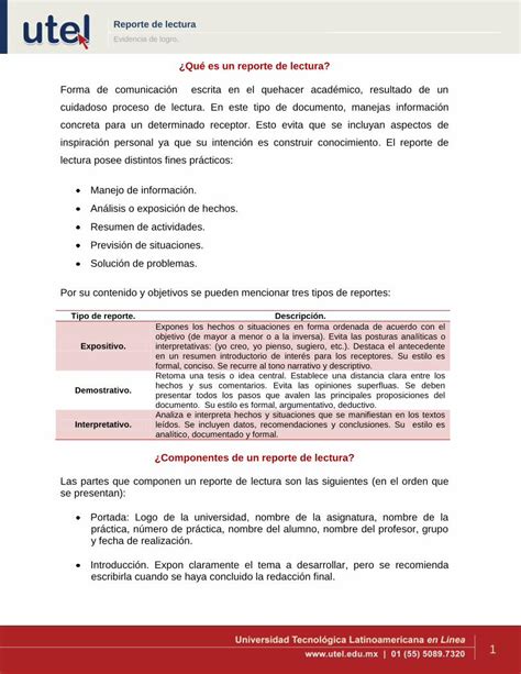 PDF Qué es un reporte de lectura gc initelabs comgc initelabs