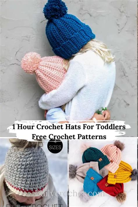 1 Hour Crochet Hats For Toddlers Free Patterns - Daily Crochet