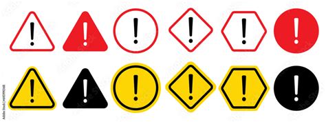 Fototapeta Warning Sign Icon Caution Alert Message In Hazardous Place