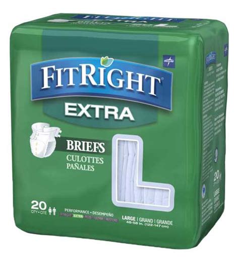 Medline Fitright Extra Adult Briefs With Tabs Moderate Absorbency