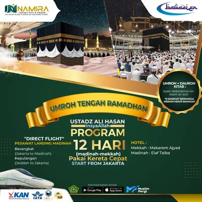 Umroh Tengah Ramadhan Bersama Ustadz Ali Hasan Namira Travel