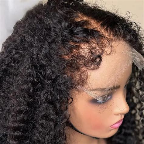 4C Kinky Edges Baby Hair Lace Wigs 180 13x4 HD Lace Frontal Wig Remy