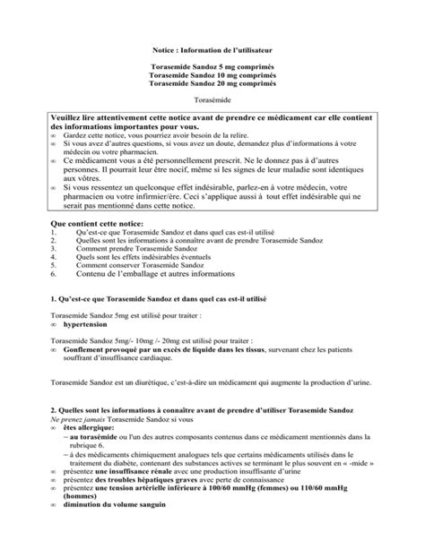 Veuillez Lire Attentivement Cette Notice Avant De Prendre Ce