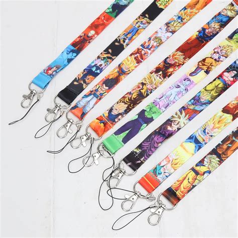 1 Piece Anime Dragon Ball Z Keychains Keyrings Lanyards Vegeta Trunks