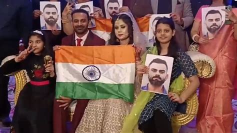 Watch Moradabad Couple Celebrates Team Indias Victory During Wedding