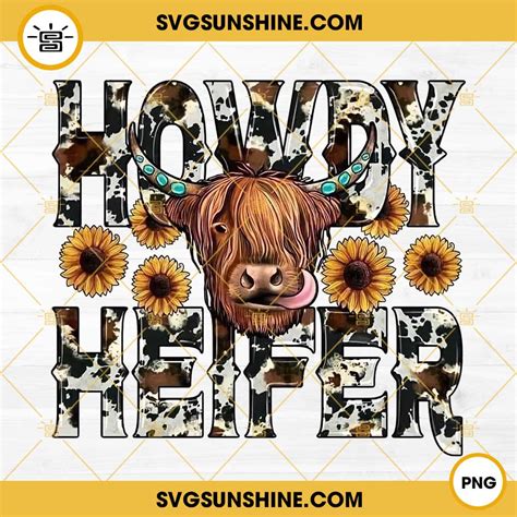 Howdy Heifer Png Sunflower Cow Png Sunflower Png Heifer Cow Png