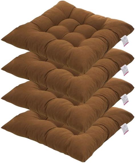 Lot de 4 Coussins de Chaise 40 x 40 cm pour Jardin terrasse Salle à