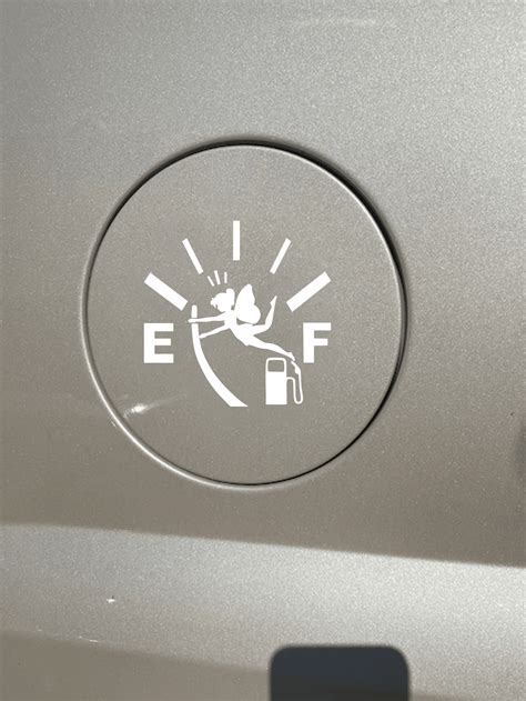 Gas Tank Door Decal Gas Gauge Fairy Decal Gas Gauge Decal Funny Gas