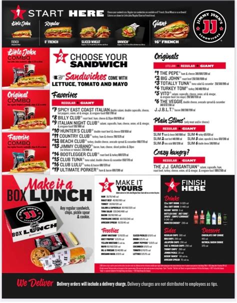 Jimmy John's Menu With Prices 3