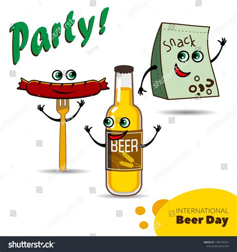 Funny Cartoon Vector Illustration About Beer Stock Vector (Royalty Free ...