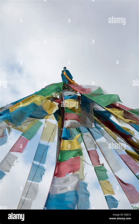 Tibetan buddhist prayer flags from Tibet in China Stock Photo - Alamy