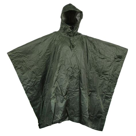 Military Style Waterproof Poncho Army And Outdoors