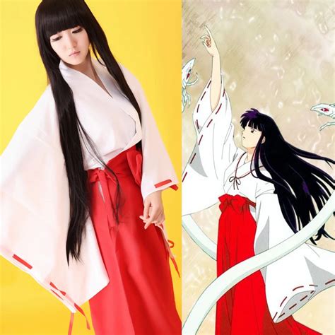 Inuyasha Kikyou Cosplay Clothes Cos Costumes Long Clothes Free Shipping