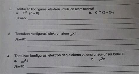 Tentukan Konfigurasi Elektron Untuk Ion Studyx