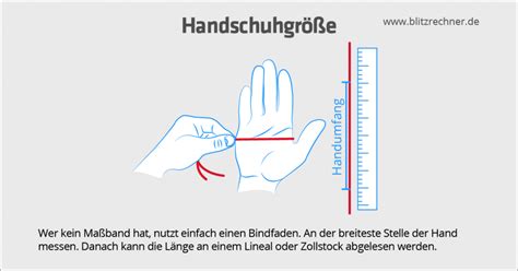 Handschuhgr E Ermitteln Gr Entabelle Mit Anleitung