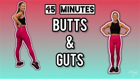 45 Minutes Booty And Abs Toning Workout YouTube