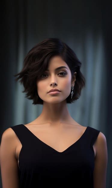 Premium Ai Image A Photograph Of A Short Haired Latina Girl Amalgamati