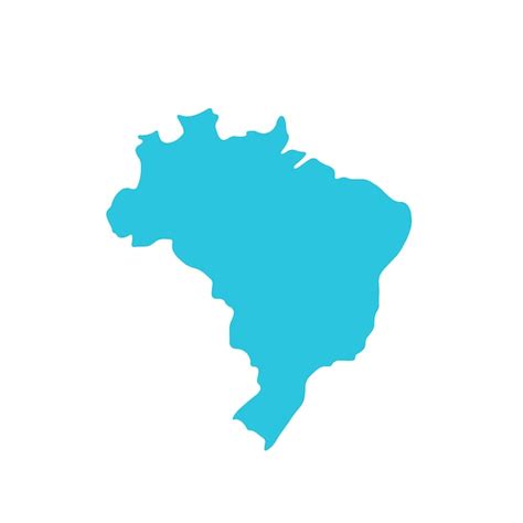 Icono Del Mapa De Brasil Aislado En Fondo Blanco Del Conjunto De Iconos