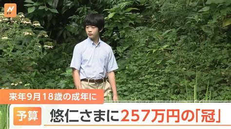 悠仁さま「冠」予算に257万8000円、来年18歳の成年皇族に 宮内庁が概算要求 Tbs News Dig