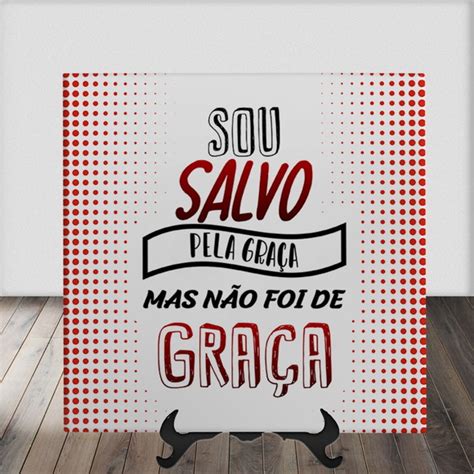 Azulejo Personalizado Salvo Pela Graca Elo7