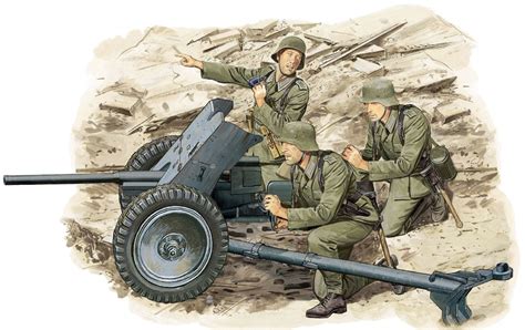 WW II German 3 7cm Anti Tank Gun PaK35 36 HLJ