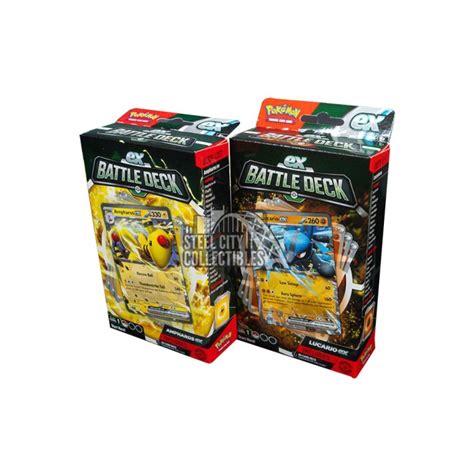 Pokemon Lucario Ex Ampharos Ex Battle Deck Pair Steel City Collectibles