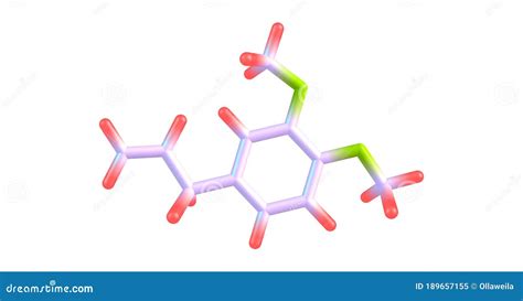 Methyl Eugenol Molecule Molecular Structures Phenylpropene 3d Model