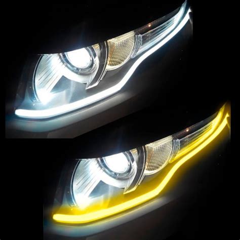 Par Tiras Flexible Led Drl Cm Luz De D A Diurna Para Faros