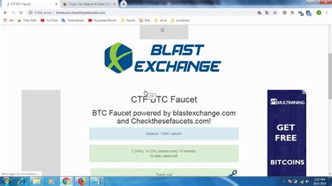 Btc Faucet Satoshi Every Minutes Youtube