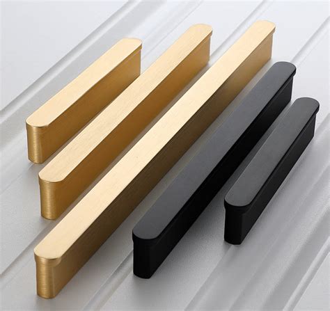 Black Gold Kitchen Cabinet Pulls Modern Door Handles Round T Etsy