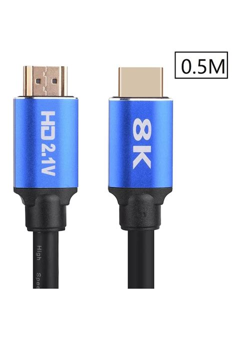 Alfais 5092 8K Ultra HD 2 1V 48 Gbps Altın Kaplama HDMI Kablo 50 CM