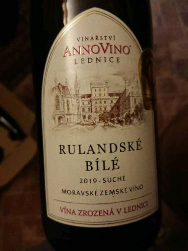 Vina Stv Lednice Annovino Rulandsk B L Vivino Us