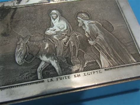 Ancienne Bo Te Bijou Napoleon Gravure La Fuite En Egypte Wicker Xix