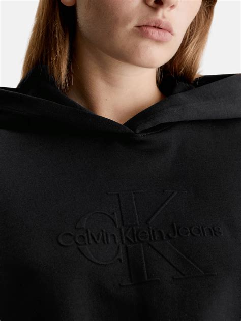 Calvin Klein Jeans Embossed Monologo Hoodie Felpe Donna Nencini Sport