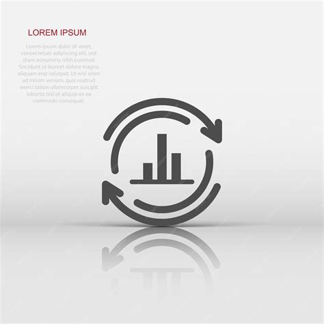 Crescente ícone do gráfico de barras em estilo plano aumente a