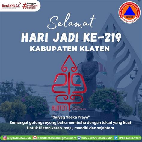 selamat hari jadi   kabupaten klaten kabupaten klaten