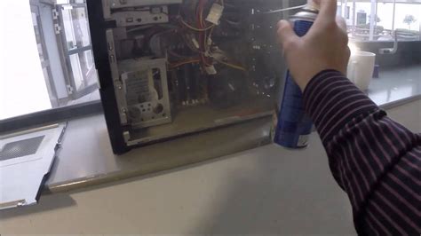 Using Compressed Air To Clean A Pc Youtube